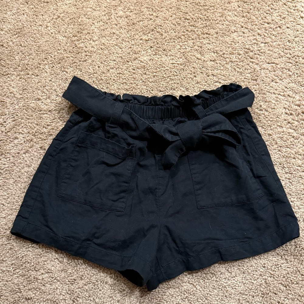 LC Lauren Conrad Elegant Black Paper Bag Shorts